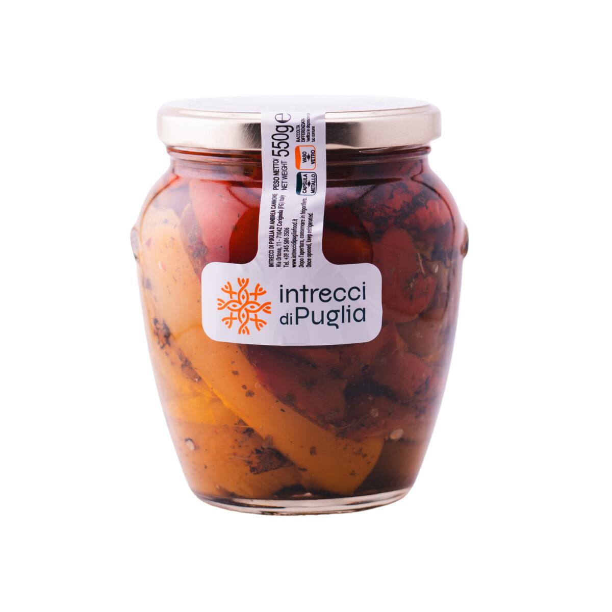 Peperoni grigliati in olio
