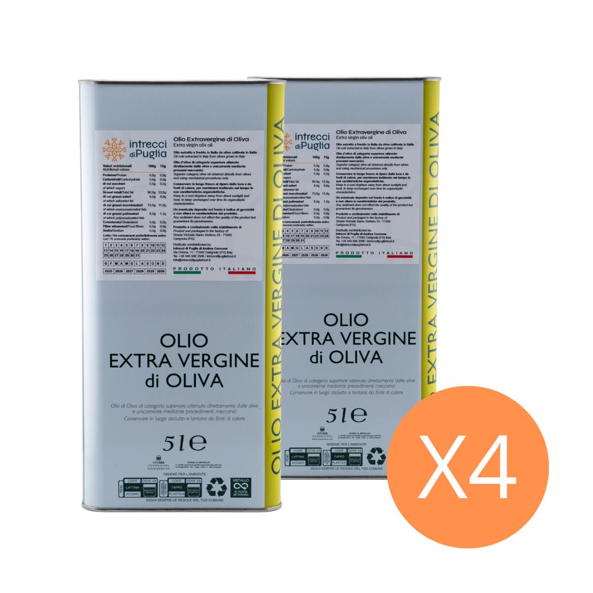Olio Extra Vergine di Oliva Pugliese in Latta Grossa - 20L, Blend