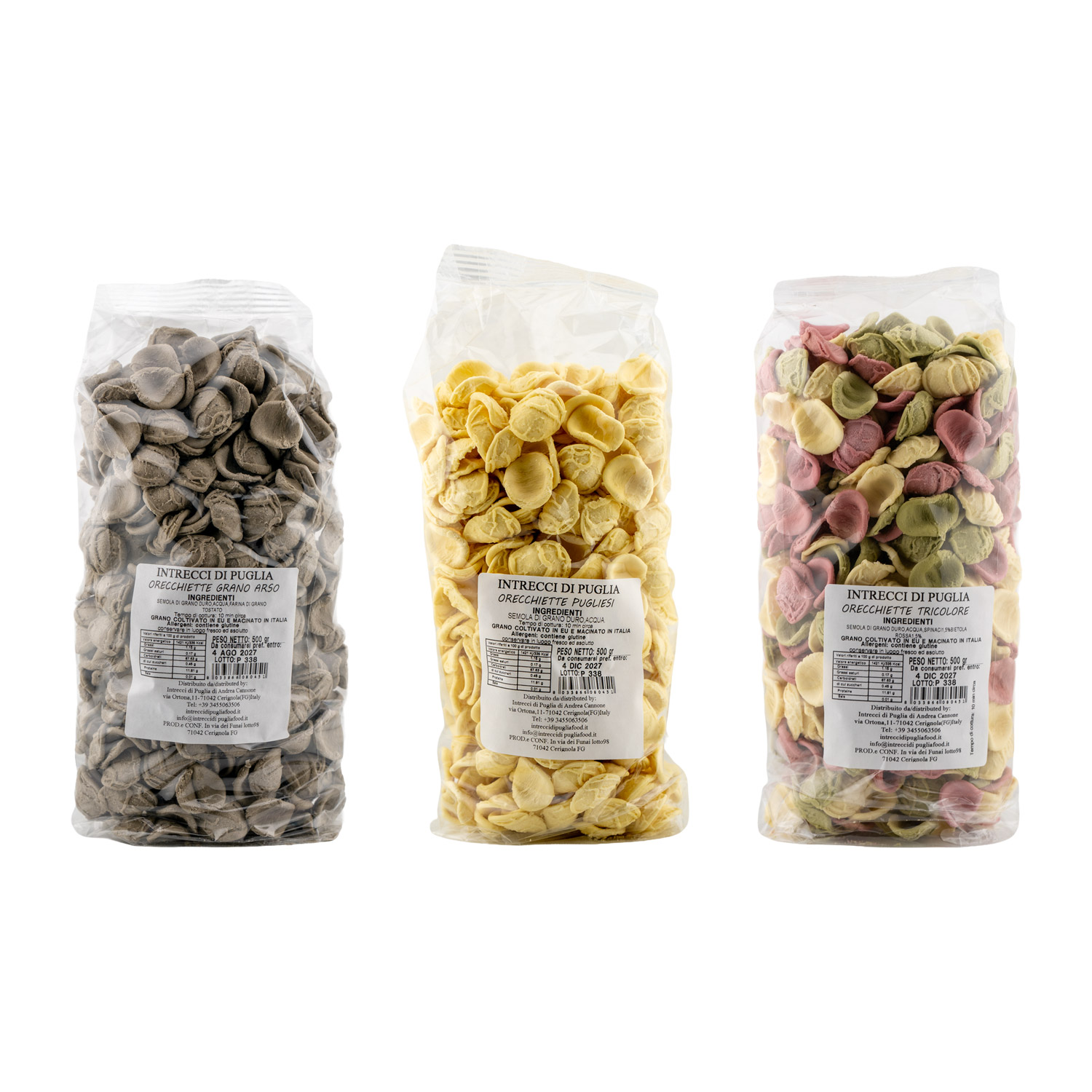 Tris di Orecchiette Pugliesi